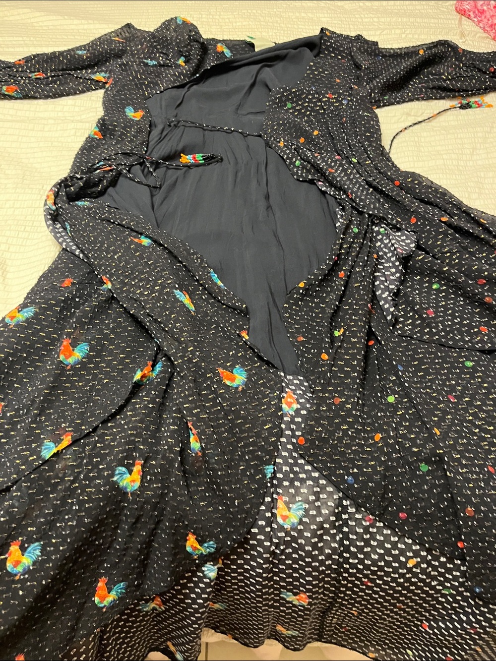 FARM Rio Black High-Low Floral Wrap Dress - Picture 9 of 10